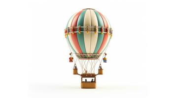Displaying a 3D miniature Traditional Hot Air Balloon. Generative AI photo