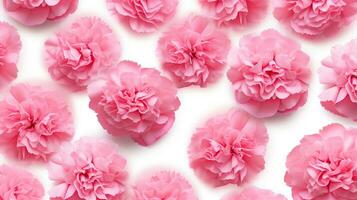 Carnation flower patterned background. Flower texture background. Generative AI photo