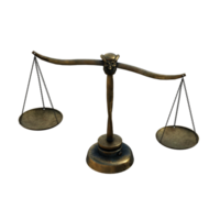 Justice légal loi isolé 3d png