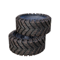 two tires isolated 3d png