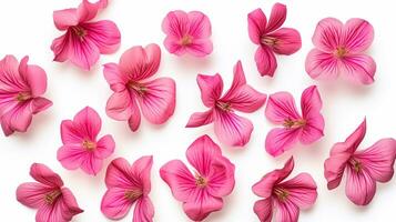 Godetia flower patterned background. Flower texture background. Generative AI photo