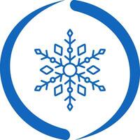 icono de vector de copo de nieve