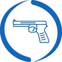 icono de vector de pistola única