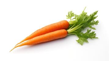 Photo of Carrot isolated on white background. generative ai