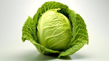 Photo of Cabbage isolated on white background.