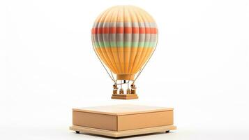 Displaying a 3D miniature Gas Balloon. Generative AI photo