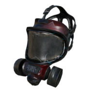 en gas mask på en transparent png