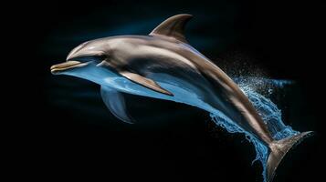 Wildlife photography of Photo of Dolphin. Generative AI