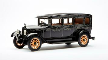 Displaying a 3D miniature Hearse. Generative AI photo