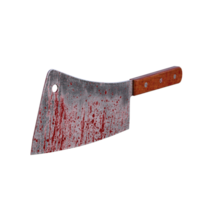 un sangriento cuchillo en un transparente antecedentes png