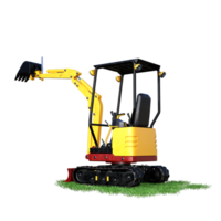 Excavator on grass png