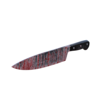 a knife with a red and black handle on a transparent png