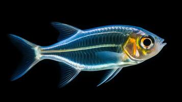 Wildlife photography of Photo of X-ray Tetra Fish. Generative AI