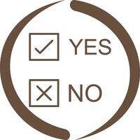 Yes No Option Vector Icon