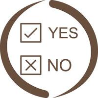 Yes No Option Vector Icon