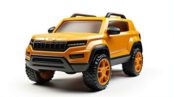 Displaying a 3D miniature SUV - Sports Utility Vehicle. Generative AI photo