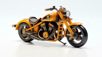 Displaying a 3D miniature Adventure Motorcycle. Generative AI photo