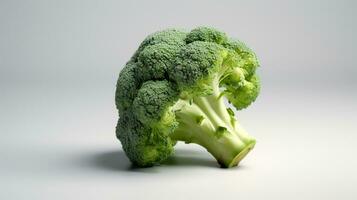 Photo of Broccoli isolated on white background. generative ai