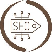 icono de vector de etiqueta seo