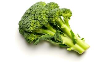 foto de broccolini aislado en blanco antecedentes. generativo ai