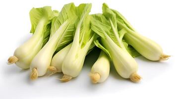 Photo of Endive isolated on white background. generative ai