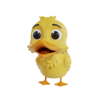 Cute animal high-quality 3d render clipart png