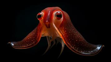 Wildlife photography of Photo of Vampire Squid. Generative AI