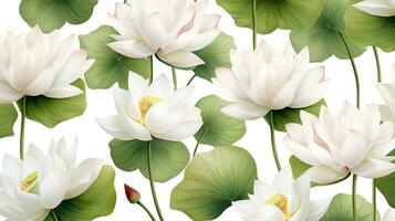 Lotus flower patterned background. Flower texture background. Generative AI photo