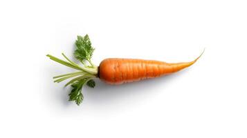 Photo of Carrot isolated on white background. generative ai