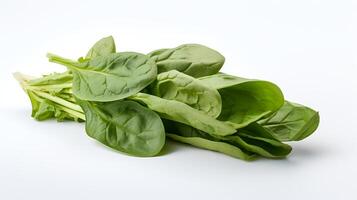 Photo of Spinach isolated on white background.