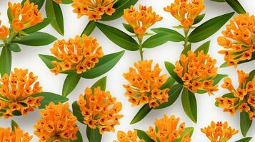 Butterfly Weed flower pattern background. Flower background texture. Generative AI photo