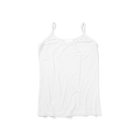 Close up view white woman tank top isolated. png