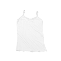 Close up view white woman tank top isolated png