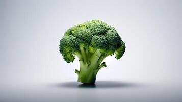 Photo of Broccoli isolated on white background. generative ai