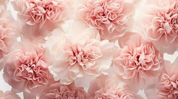 Carnation flower patterned background. Flower texture background. Generative AI photo