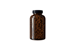 Blank plain supplement bottle for healthy project. png