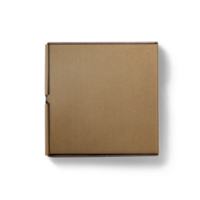 Brown Cardboard Pizza Box Mockup png