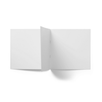 Blank white square brochure with simply light. png