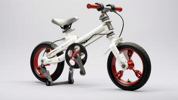 Displaying a 3D miniature Folding Bike. Generative AI photo