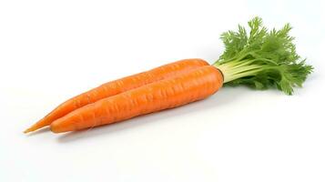 Photo of Carrot isolated on white background. generative ai