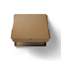 marron papier carton Pizza boîte maquette png