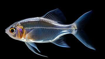 Wildlife photography of Photo of X-ray Tetra Fish. Generative AI