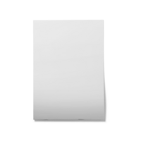 Blank white paper isolated on transparent. png