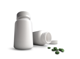 Blank plain pills bottle for medicine project. png