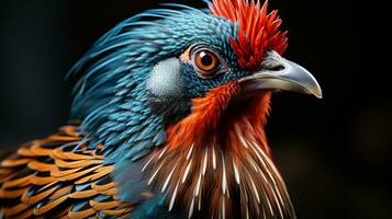 Close-up photo of a Pheasant looking any direction. Generative AI