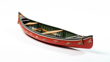 Displaying a 3D miniature Canoe. Generative AI photo