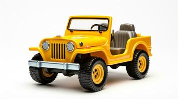 Displaying a 3D miniature Jeep. Generative AI photo