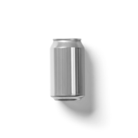 Isolated plain grey soda can fit for beverages concept. png