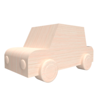 el madera coche para ecológico concepto 3d representación png