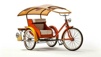 Displaying a 3D miniature Bicycle Rickshaw. Generative AI photo